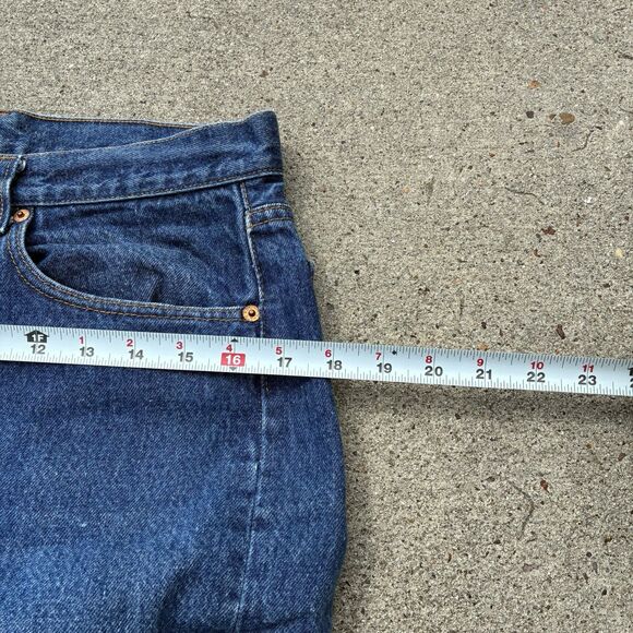 Vintage 80s Levis 501xx Jeans Mens 30x32 Button Fly USA Made Dark Wash Indigo - Picture 16 of 16